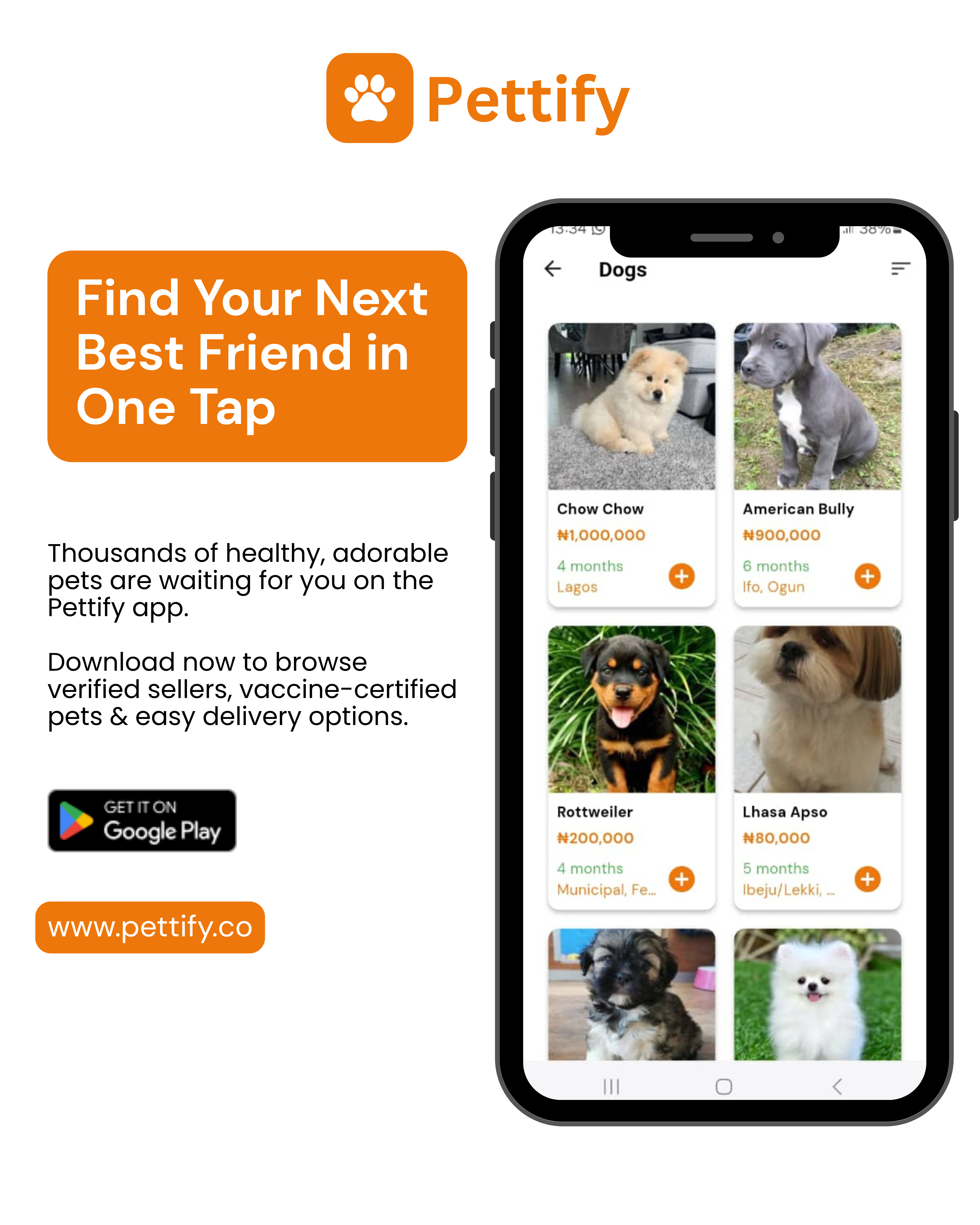 Pet buyers using Pettify app